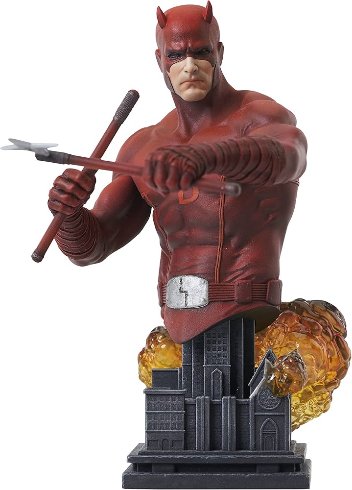 DAREDEVIL GRANDE Statue resine Attakus 36Cm costume jaune Classic figure # NEUF DAREDEVIL GRANDE Statue resine Attakus 36Cm costume jaune Classic figure # NEUF