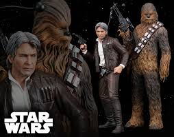 Star Wars E7 Han Solo & Chewbacca ARTFX+ Statue 2 Pack